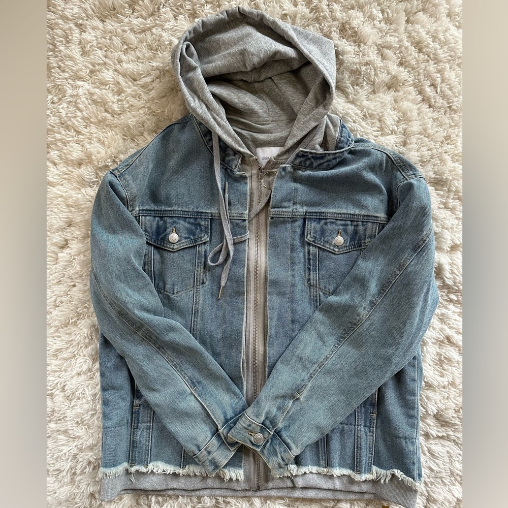 Urban Revivo 2 In 1 Hooded Denim Jacket